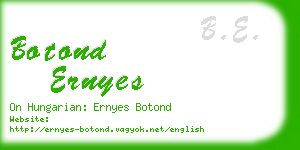 botond ernyes business card